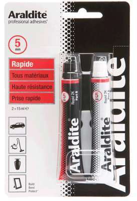 Colle Araldite prise rapide multi-usages blister 2 Colle Araldite prise rapide