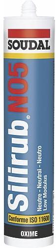 Mastic silicone SILIRUB NO5 Soudal