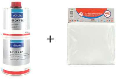 Pack résine Yachtcare BK 1 Kg - Tissu de verre Sol