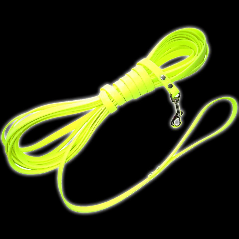 Longe en biothane Heim, jaune fluo pour chien - L