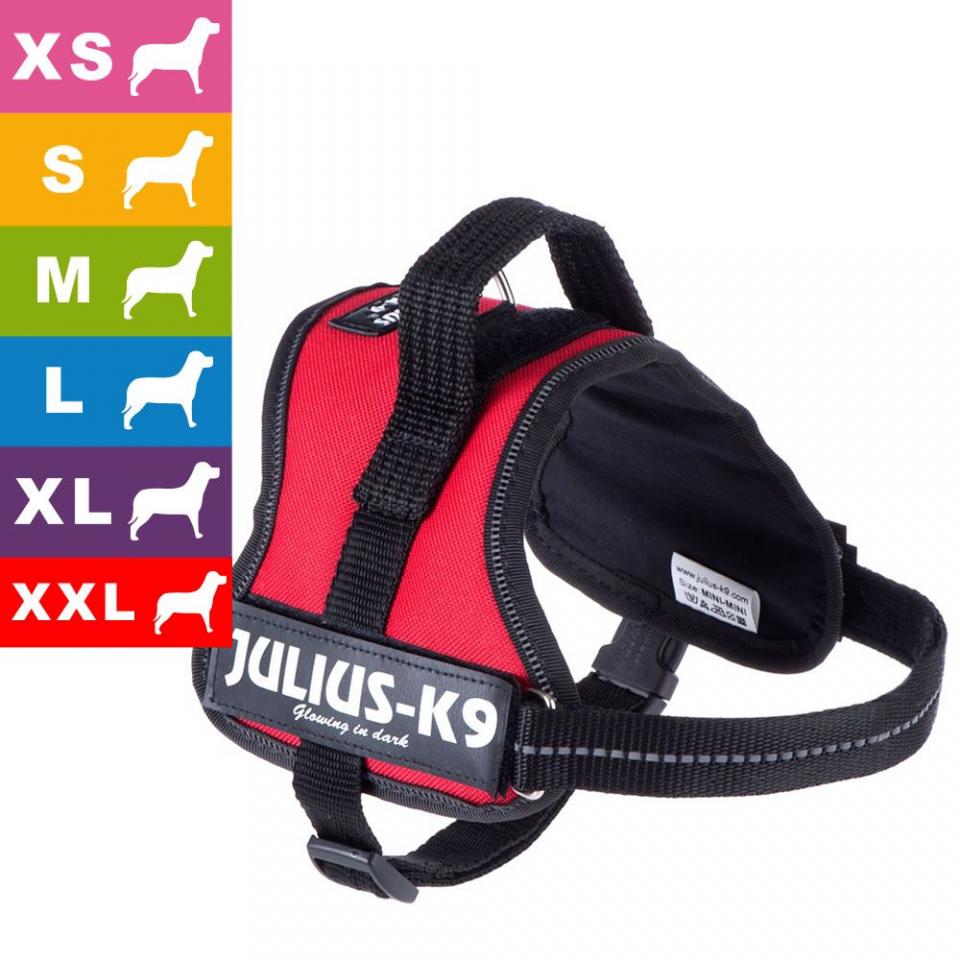Harnais Julius-K9 Power, rouge - taille XS : tour