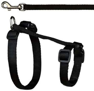 Harnais et laisse Trixie XL pour chat - noir Harnais et laisse Trixie XL