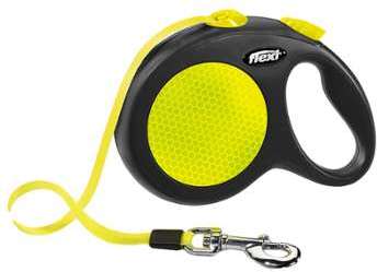 Laisse flexi New Neon L pour chien - 5 m sangle noir Laisse flexi New Neon L pour