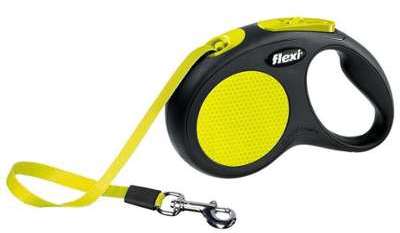 Laisse sangle à enrouleur Flexi New Neon