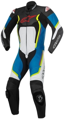COMBINAISON MOTEGI V2 NOIR BLANC BLEU JAUNE