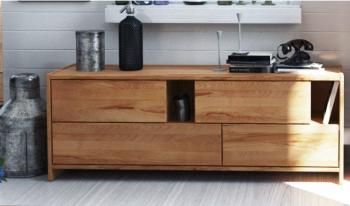 Commode bois naturel basse soho Huile naturel 148 cm Commode bois naturel basse