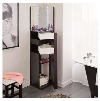 Coiffeuse avec miroir noir Coiffeuse avec miroir noir