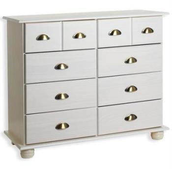 Commode apothicaire en pin COLMAR 8 tiroirs, lasur