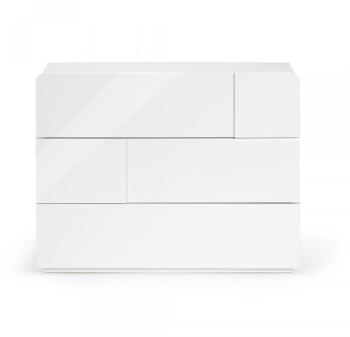 Delia Commode 3 tiroirs blanc laqué