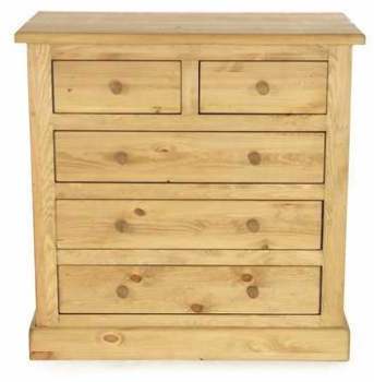 Commode pin massif 5 tiroirs