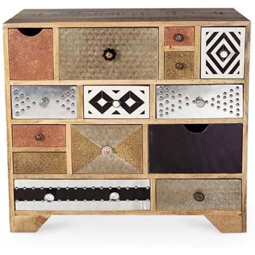 Commode de design Mady Vintage multicolor