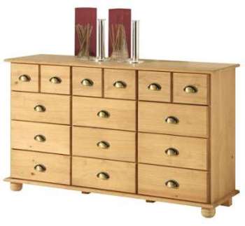 Commode apothicaire en pin COLMAR 12 tiroirs finition Commode apothicaire en pin