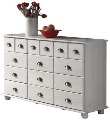 Commode apothicaire en pin COLMAR 12 tiroirs, lasu