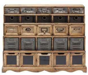 Commode design 25 tiroirs en acier bois massif laqué Commode design 25 tiroirs
