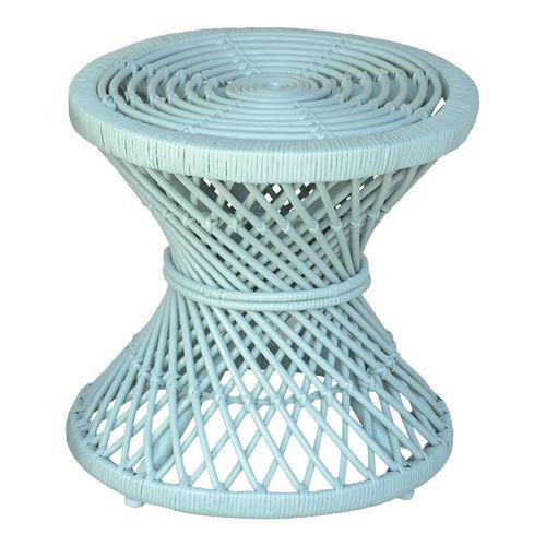 Table de chevet verte en rotin Vert