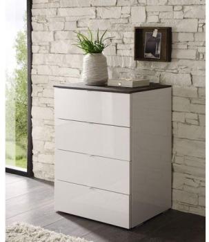 Petite commode moderne laquée 4 tiroirs zen Tamta