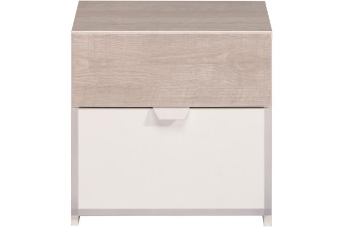 Promo : Table De Chevet Beige Et Blanc EDWYN Decli
