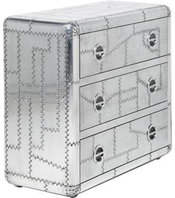 Commode design Aviator - Aluminium Argenté