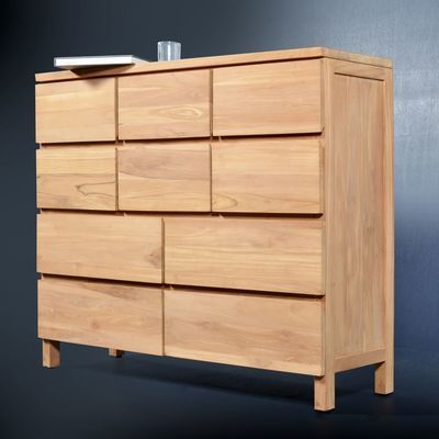 Commode en teck 10 tiroirs Milano