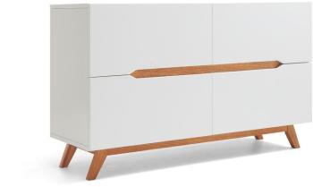 Commode Design Scandinave blanche et bois Dewarens
