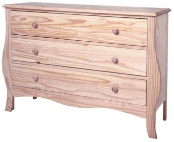 Commode Baroque 3 tiroirs Pin massif Commode Baroque 3 tiroirs