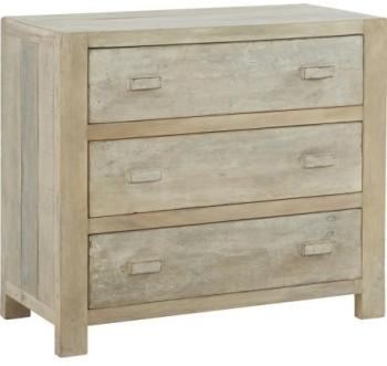 Commode en bois à 3 tiroirs 90x43xH80cm Mahé - Hanjel Commode en bois à 3 tiroirs