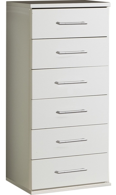 Commode à 6 tiroirs coloris blanc