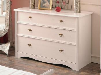 Commode MADELEINE 3 tiroirs pin blanchi Commode MADELEINE 3 tiroirs