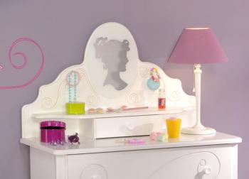 Coiffeuse pour chambre enfant couleur blanc laqué