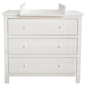 Camille Commode 3 Tiroirs & Extension - Blanc