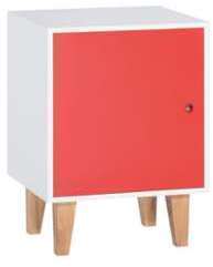 Commode basse design 1 porte enfant Lori Rouge