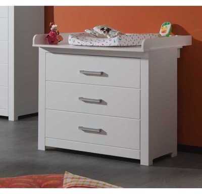 Commode à langer à 3 tiroirs coloris blanc