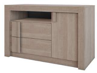 Commode 2 tiroirs 1 porte bois clair CO4005