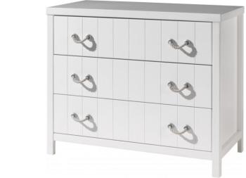 Commode enfant laqué blanc 3 tiroirs LEWIS