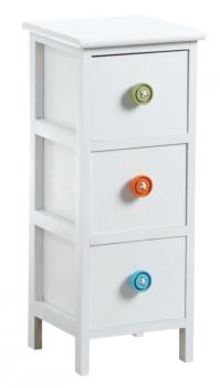 Commode 3 tiroirs avec boutons