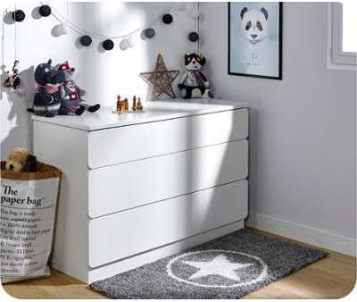 Grande Commode Enfant Twist Blanc Crème