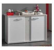 Commode à langer pour bébé à 2 portes coloris chên