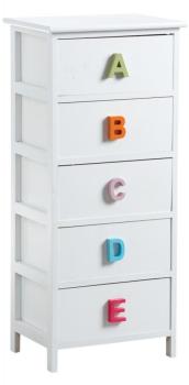 Commode alphabet 5 tiroirs