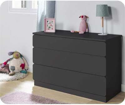 Grande Commode Enfant Twist Gris Anthracite