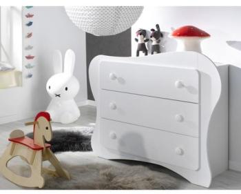 Commode bébé et enfant Iris blanc Commode bébé et enfant Iris