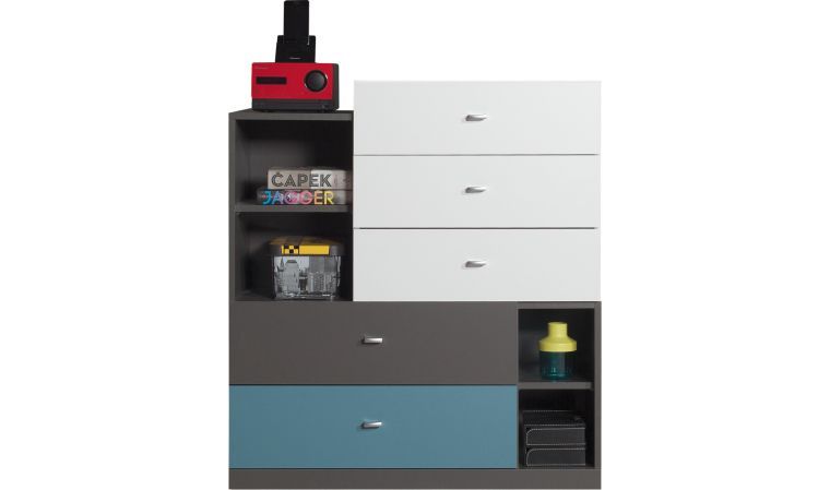 COMMODE DESIGN 5 TIROIRS ENFANT ET ADOS - Collecti