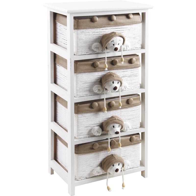 Commode enfant en bois blanc
