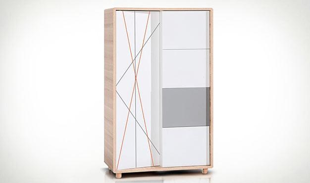 PETITE ARMOIRE ENFANT & ADO 2 TIROIRS 3 PORTES - C