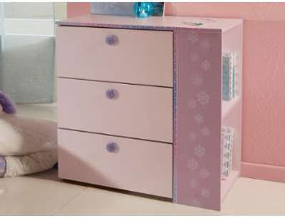 Commode CRISTINA 3 tiroirs dragée lila Commode CRISTINA 3 tiroirs