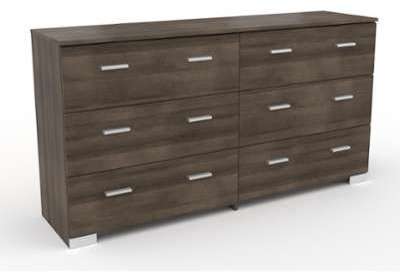 Commode INFINITY II 6 tiroirs noyer roman Commode INFINITY II 6 tiroirs