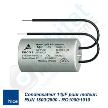 NICE Condensateur démarrage 14µF