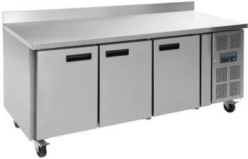 Comptoir Congelé Inox + Dosseret - 3 Portes - 417
