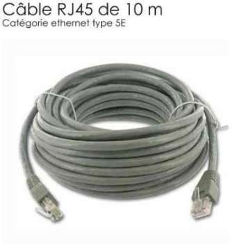 Cable Reseau, cable RJ45 de 10m