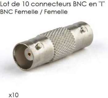 Lot de 10 adaptateurs BNC Femelle vers BNC Femelle