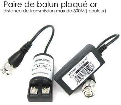 Paire de balun passive plaqué or
